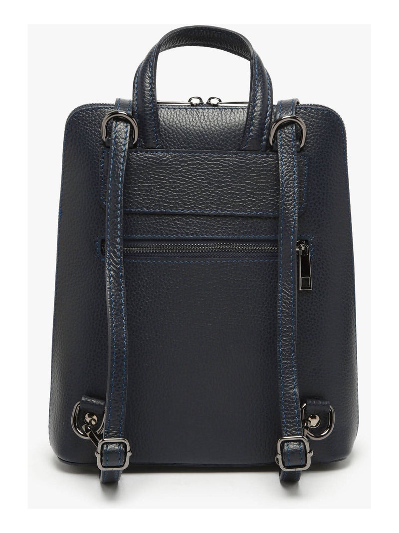 Sac À Dos Et Épaule Cuir Milano Cuir De Vachette Bleu électrique - Kiabi