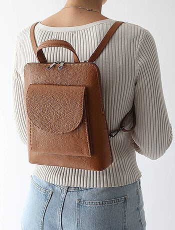 Sac À Dos Et Épaule Cuir Milano Cuir De Vachette