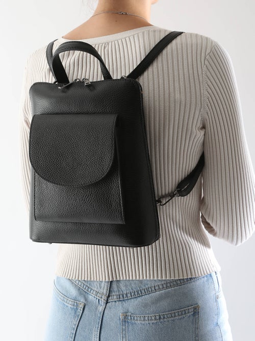 Sac À Dos Et Épaule Cuir Milano Cuir De Vachette - Kiabi Sac À Dos Et Épaule Cuir Milano Cuir De Vachette - Kiabi