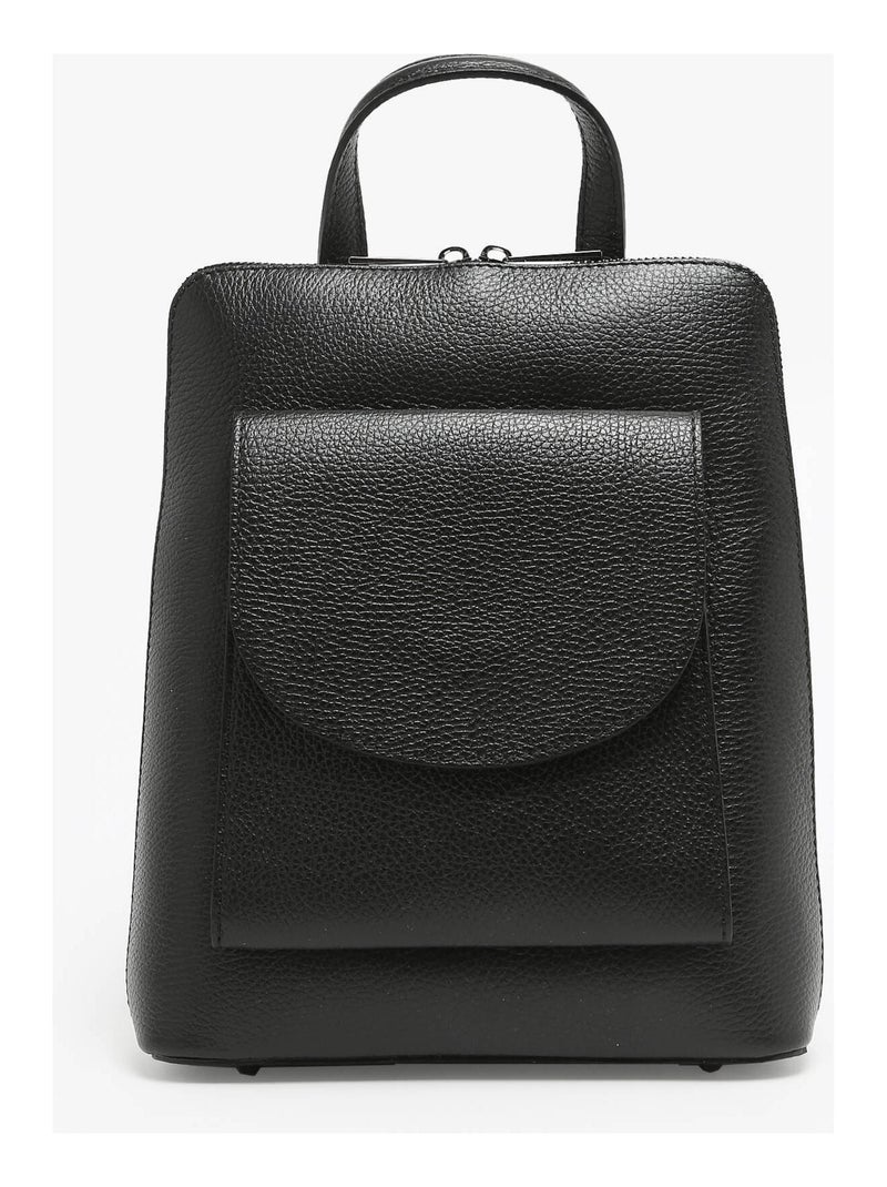 Sac À Dos Et Épaule Milano Cuir De Vachette Noir Noir - Kiabi