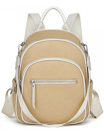 Sac à dos femme cuir pu déperlant compact 31,5x25x12,5 cm - miss lulu