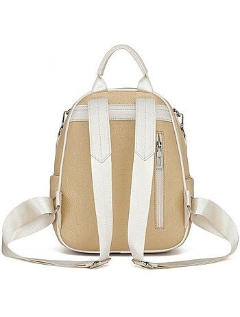 Sac à dos femme cuir pu déperlant compact 31,5x25x12,5 cm - miss lulu
