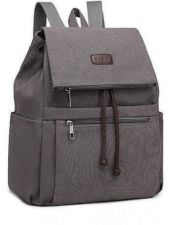 Sac à dos femme cuir pu rabat magnétique compatible a4 - kono