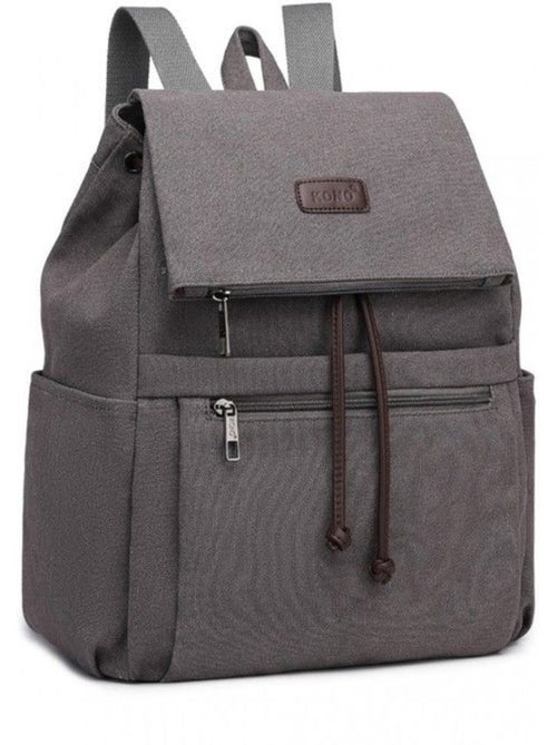 Sac à dos femme cuir pu rabat magnétique compatible a4 - kono - Kiabi Sac à dos femme cuir pu rabat magnétique compatible a4 - kono - Kiabi