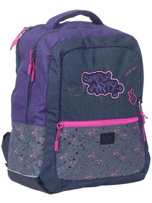 Sac à dos fille 43 cm 'Graffiti' avec poches zippées réfléchissantes KIP - Kiabi Sac à dos fille 43 cm 'Graffiti' avec poches zippées réfléchissantes KIP - Kiabi