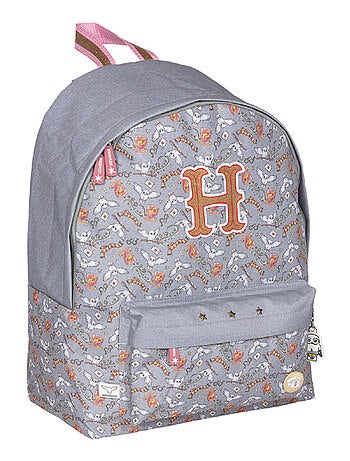 Sac à dos fille HARRY POTTER gris motif Hedwige
