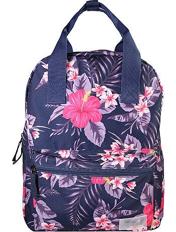Sac à dos fille Offshore violet fleuri 1 compartiment