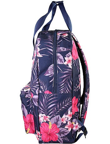 Sac à dos fille Offshore violet fleuri 1 compartiment