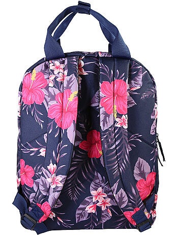 Sac à dos fille Offshore violet fleuri 1 compartiment
