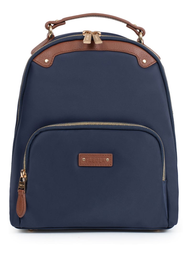 Sac à dos FIONA - Sac à dos - Matière déperlante Bleu Marron Bleu - Kiabi