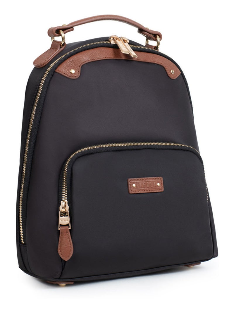 Sac à dos FIONA - Sac à dos - Matière déperlante Noir Marron - Kiabi