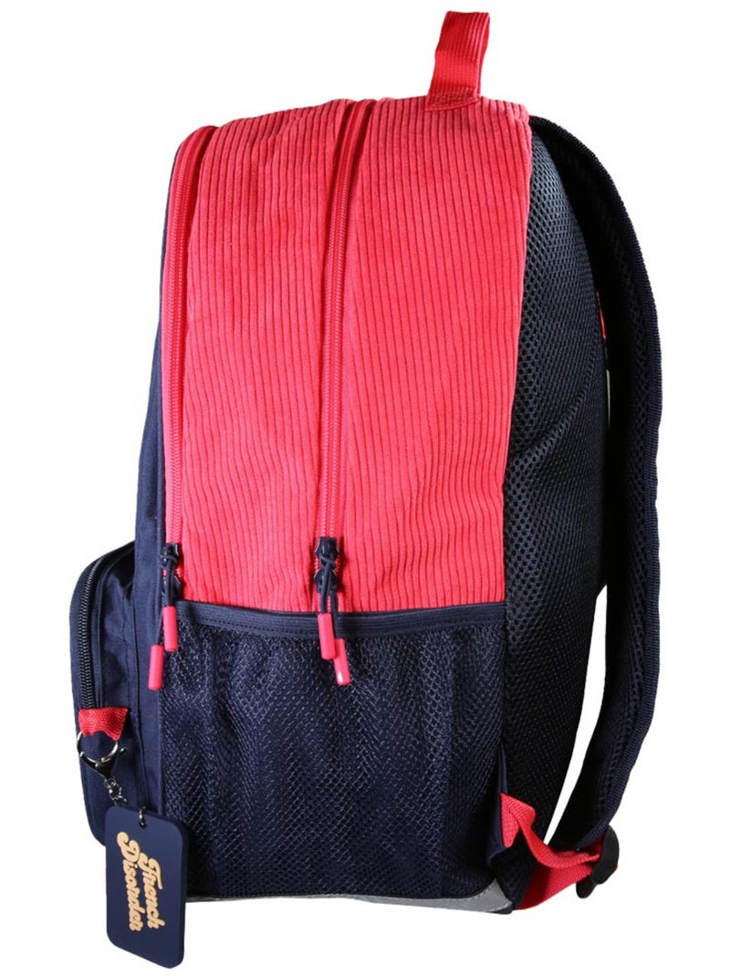 Sac à dos – french disorder 2 compartiments – 42 cm – cmp Rouge - Kiabi