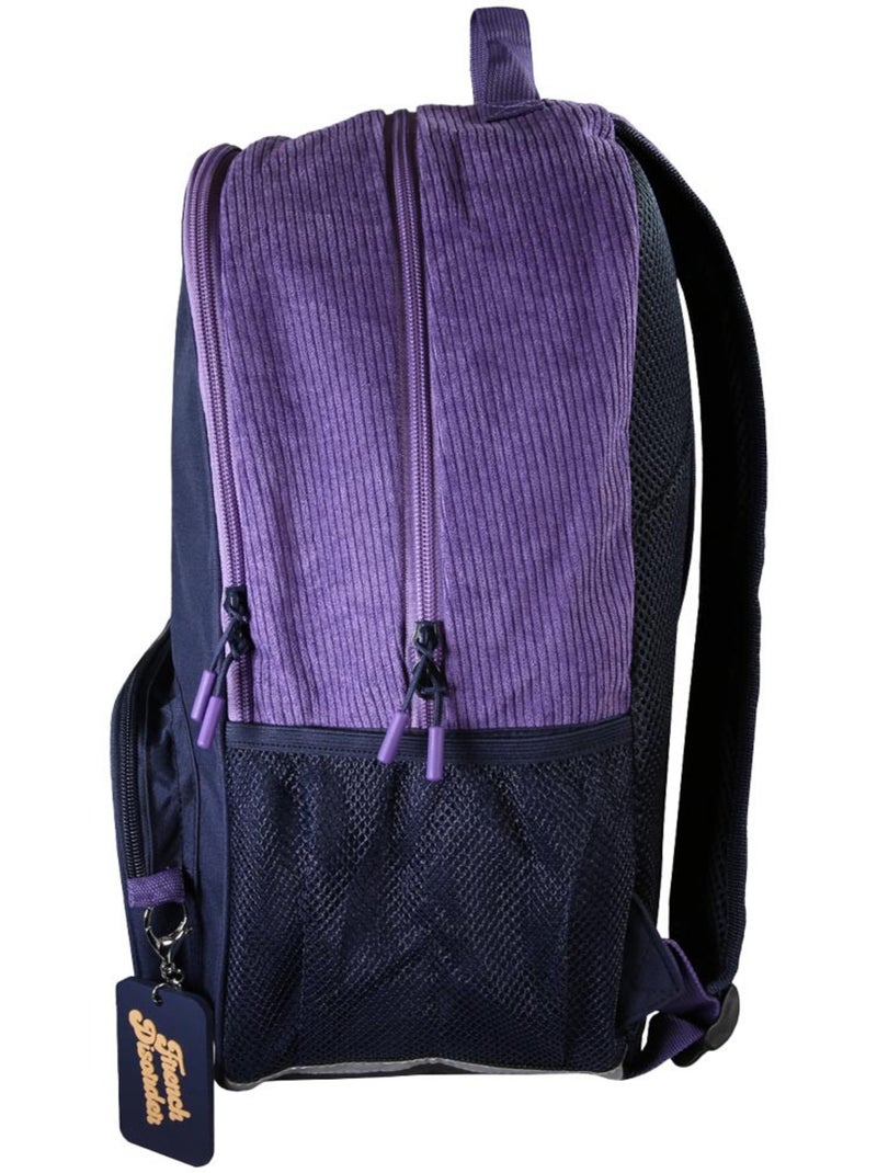Sac à dos – french disorder 2 compartiments – 42 cm – cmp Violet - Kiabi