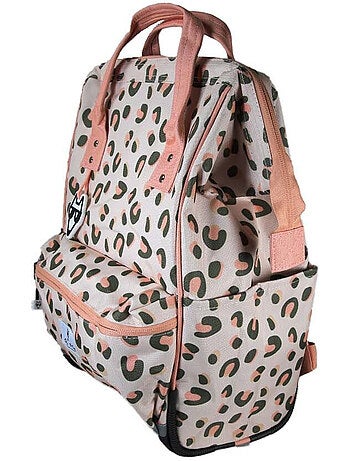 Sac à dos futé fille 1 compartiment POL FOX Crush rose motif léopard