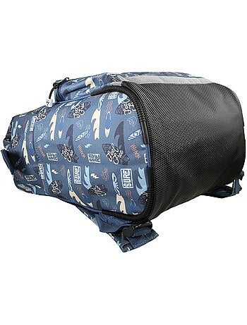 Sac à dos futé garçon 1 compartiment POL FOX Surf bleu motif surf et vague