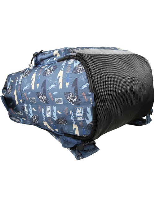 Sac à dos futé garçon 1 compartiment POL FOX Surf bleu motif surf et vague - Kiabi