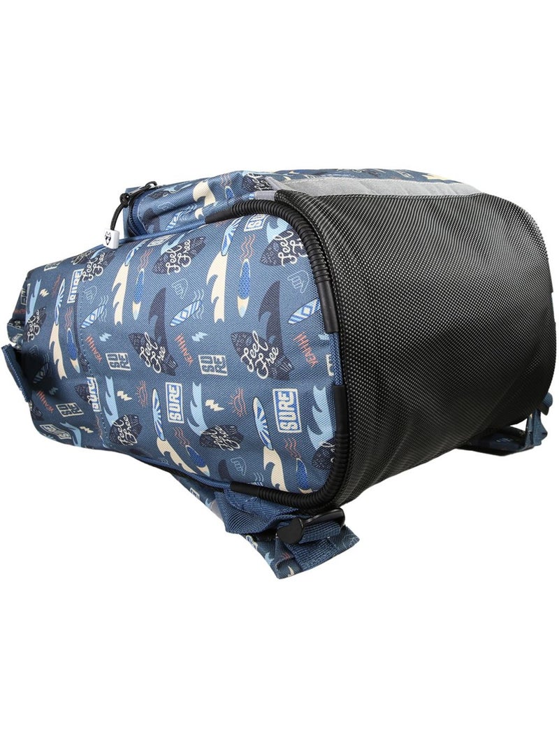 Sac à dos futé garçon 1 compartiment POL FOX Surf bleu motif surf et vague Bleu - Kiabi