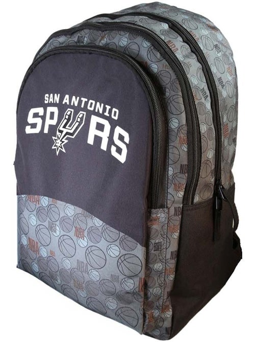 Sac à dos garçon NBA San Antonio Spurs gris et noir 2 compartiments - Kiabi Sac à dos garçon NBA San Antonio Spurs gris et noir 2 compartiments - Kiabi