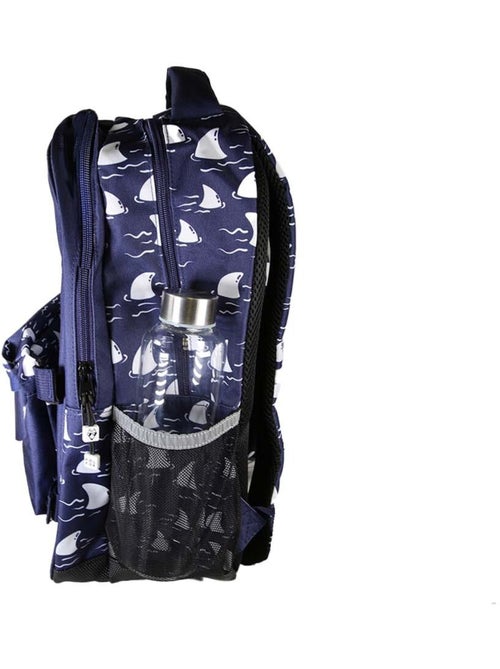 Sac à dos garçon POL FOX SHARK réversible 2 compartiments bleu marine motif requin - Kiabi Sac à dos garçon POL FOX SHARK réversible 2 compartiments bleu marine motif requin - Kiabi