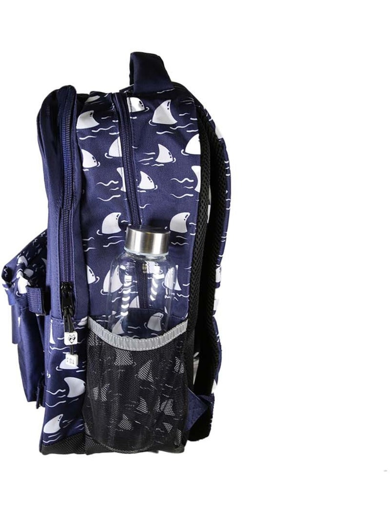 Sac à dos garçon POL FOX SHARK réversible 2 compartiments bleu marine motif requin Multicolore - Kiabi