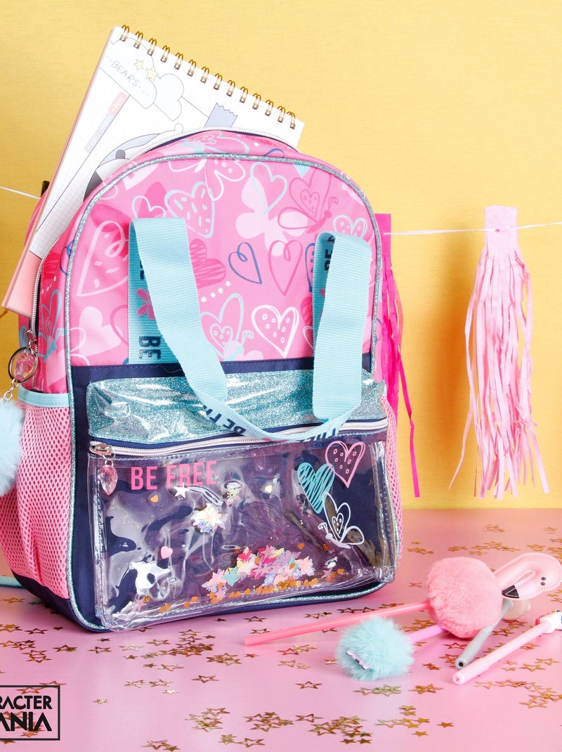 Sac à dos Glitter - Oh My Pop! Be Free - Rose - Taille Unique Rose - Kiabi