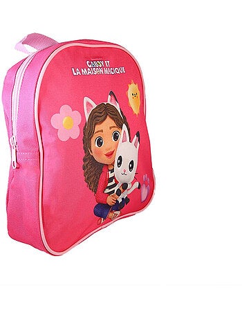Sac à dos goûter maternelle fille Gabby et la Maison Magique 24 cm rose 1 compartiment