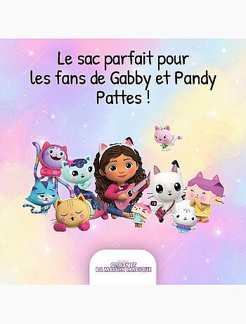 Sac à dos goûter maternelle fille Gabby et la Maison Magique 24 cm rose 1 compartiment