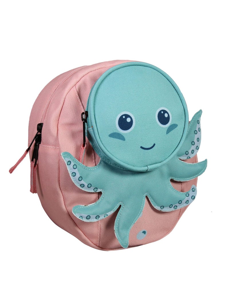 Sac à dos Goûter Maternelle Poulpe Rose et Bleu - 1 compartiment - 29x33x15cm - Bodypack Rose - Kiabi