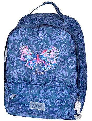 Sac à dos graphique papillon 42 cm zips marine – ETTAVEE