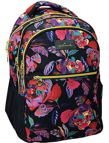 Sac à dos 'hallmark' floral 43 cm à 2 compartiments zippés - hallmark