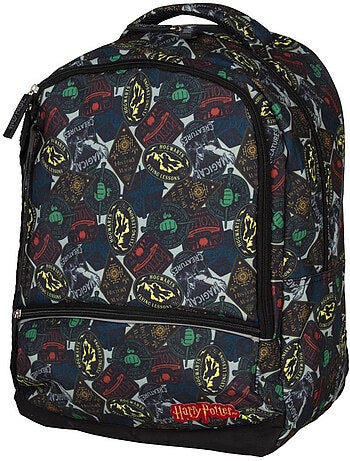 Sac à dos Harry Potter color block multicolore 42 cm 2 compartiments zippés