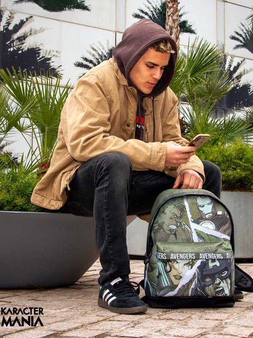 Sac à dos HS FAN - Avengers Shout - Vert Militaire - Taille Unique - Kiabi