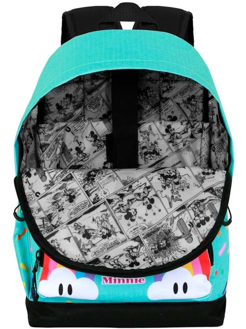 Sac à dos HS FAN 3.0 - Disney Minnie Mouse Rainbow - Turquoise - Taille Unique - Kiabi