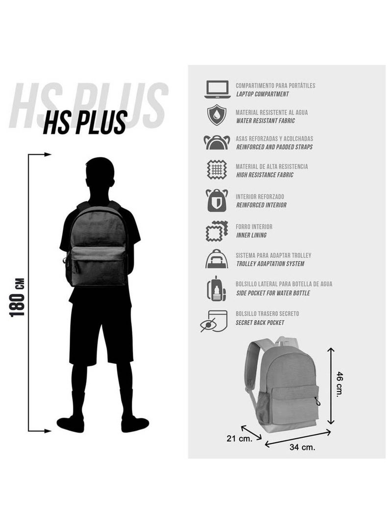 Sac à dos HS PLUS - Naruto Kanji - Noir - Taille Unique Noir - Kiabi