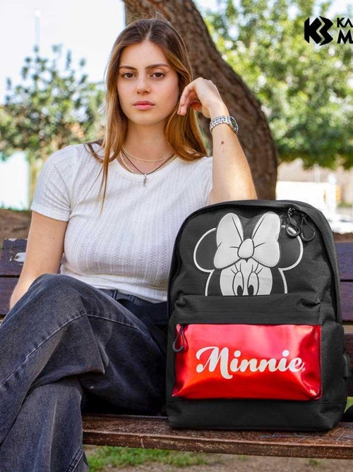 Sac à dos HS Silver - Disney Minnie Mouse Sparkle - Noir - Taille Unique - Kiabi