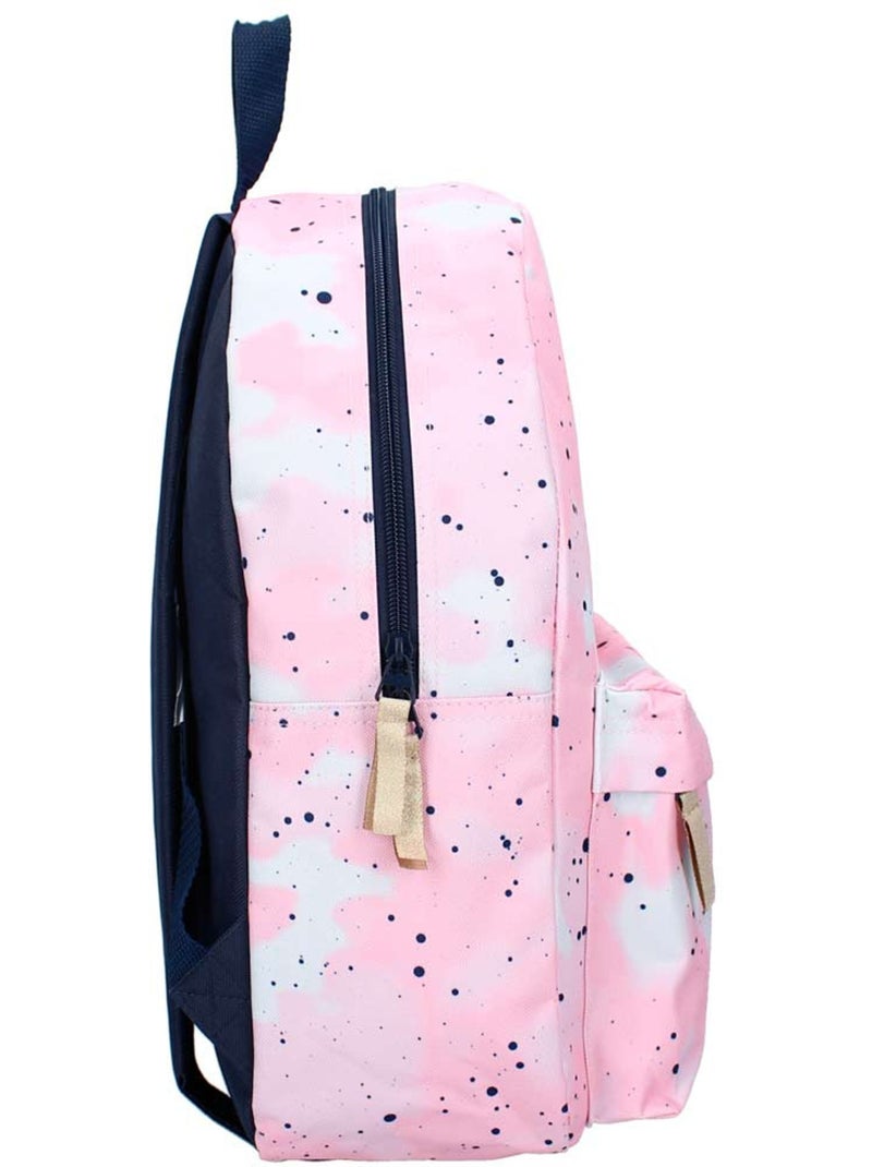 Sac à dos imprimé aquarelle en toile Milky Kiss Blanc Rose clair Bleu - Kiabi