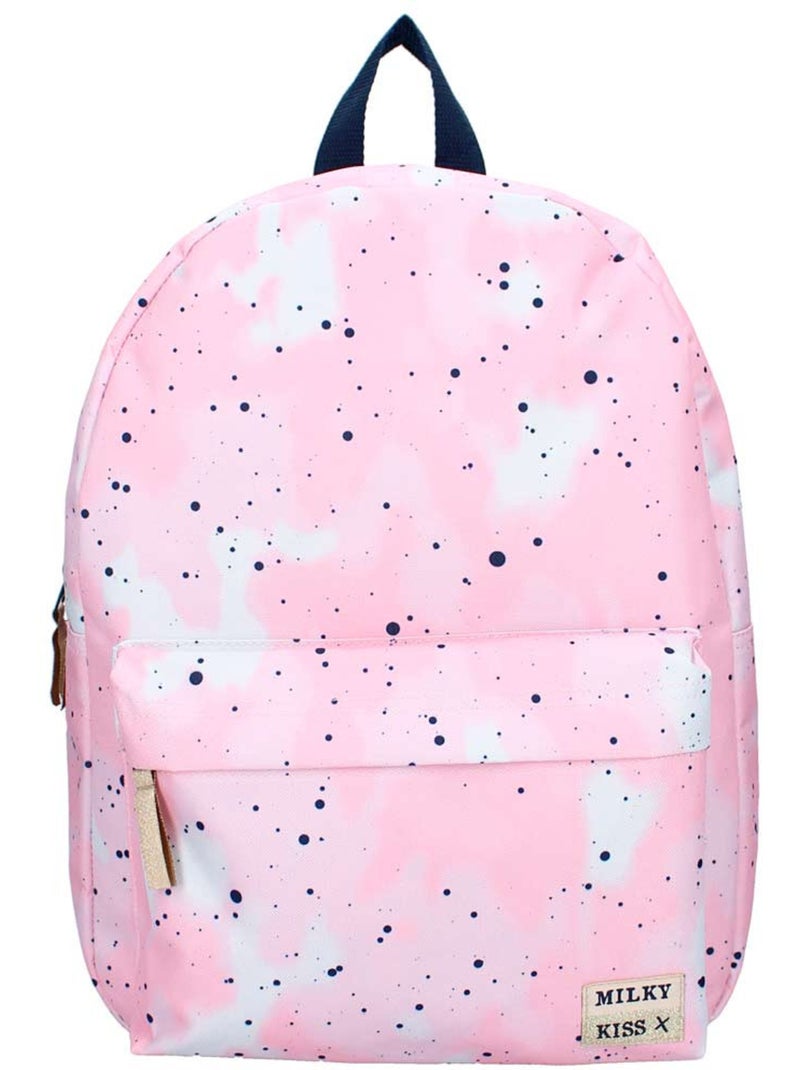Sac à dos imprimé aquarelle en toile Milky Kiss Blanc Rose clair Bleu - Kiabi