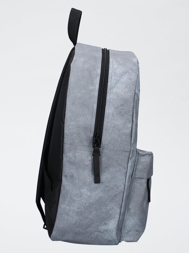 Sac à dos imprimé ballon de foot Gris - Kiabi