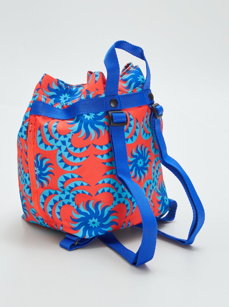 Sac à Dos Denim Imprimé Africain Cercles Colorés – Retour Aux études