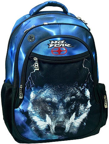 Sac à dos imprimé loup réaliste No Fear 43 CM