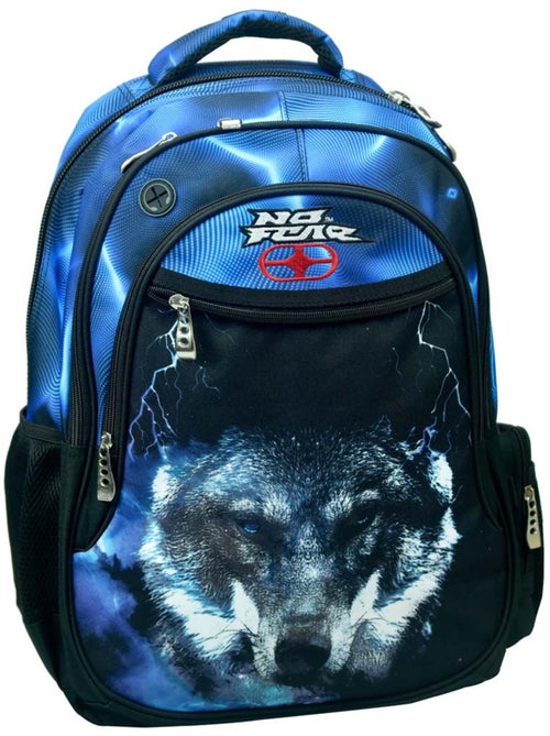 Sac à dos imprimé loup réaliste No Fear 43 CM - Kiabi