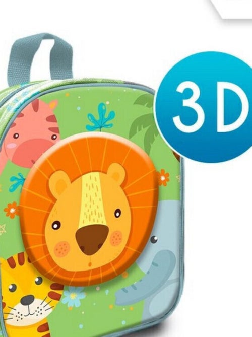 Sac à Dos jungle motif 3D - Hauteur 30 cm - Kiabi