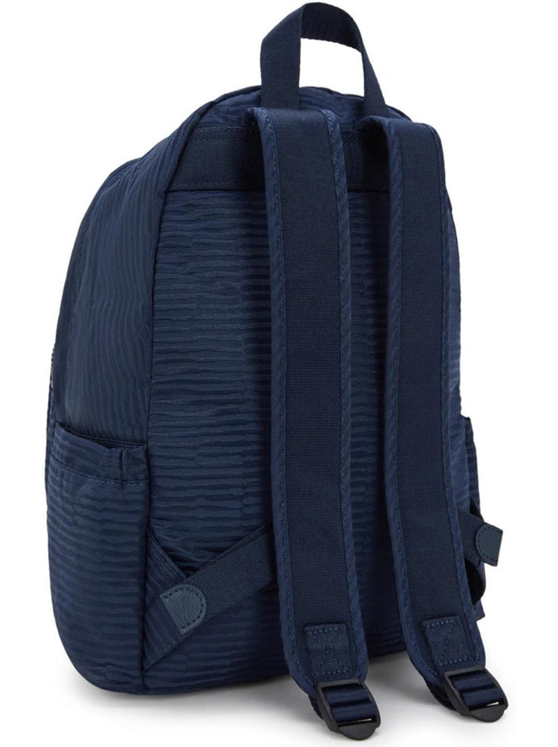 Sac à dos Kipling Delia jacquard surpiqué 16L compartiment principal Bleu marine - Kiabi
