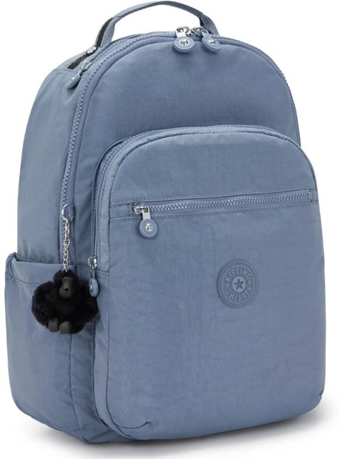Sac à Dos Kipling Seoul Blue Stone 44 CM - compartiment protecteur pour ordinateur - Kiabi