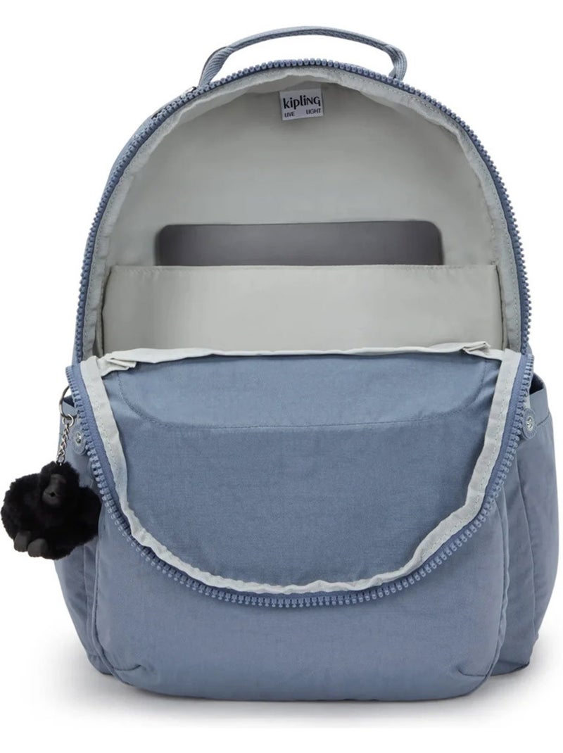 Sac à Dos Kipling Seoul Blue Stone 44 CM - compartiment protecteur pour ordinateur Bleu - Kiabi