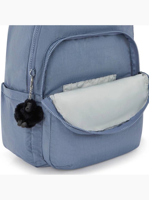 Sac à Dos Kipling Seoul Blue Stone 44 CM - compartiment protecteur pour ordinateur - Kiabi