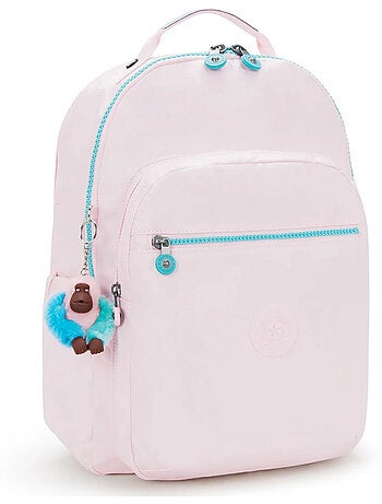 Sac à dos kipling seoul lap sea pink 44 cm - avec compartiment pour ordinateur