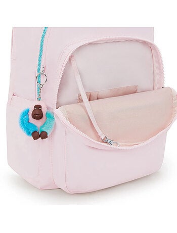 Sac à dos kipling seoul lap sea pink 44 cm - avec compartiment pour ordinateur