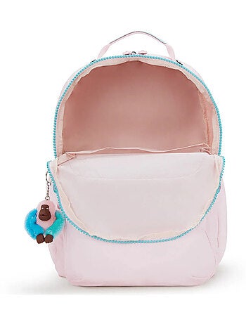 Sac à dos kipling seoul lap sea pink 44 cm - avec compartiment pour ordinateur