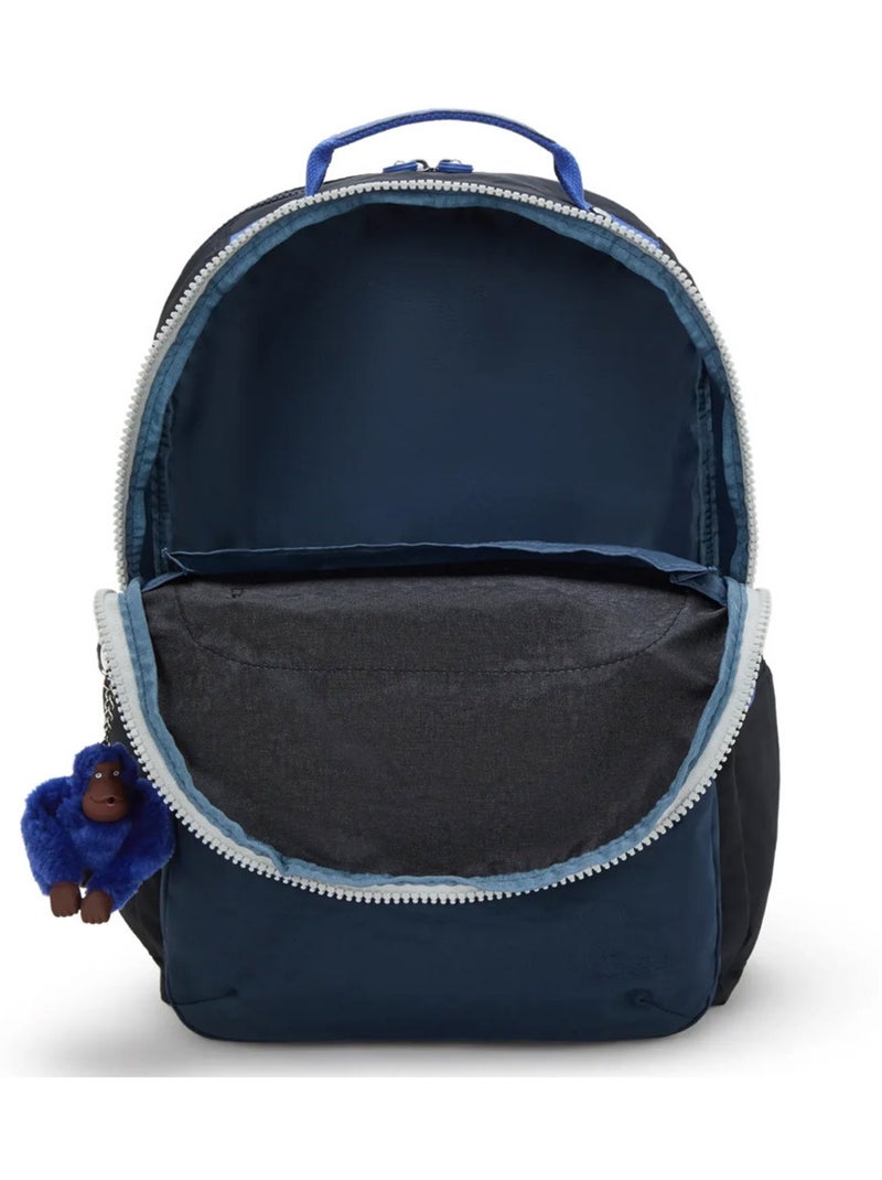 Sac à Dos Kipling Seoul Lap True Block 44 CM - Emplacement pour ordinateur Bleu Blanc - Kiabi